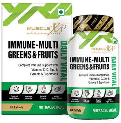 MuscleXP Immune-Multi Greens & Fruits Tablet (60 Each)