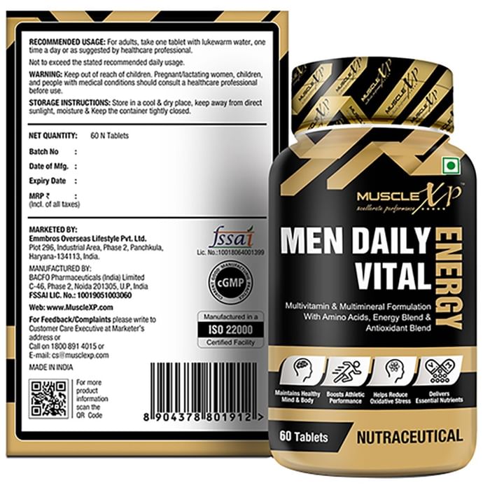 MuscleXP Men Daily Vital Energy Tablet