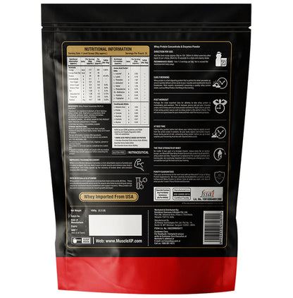 MuscleXP Raw Whey Protein 80% Powder (1000gm Each) Unflavoured