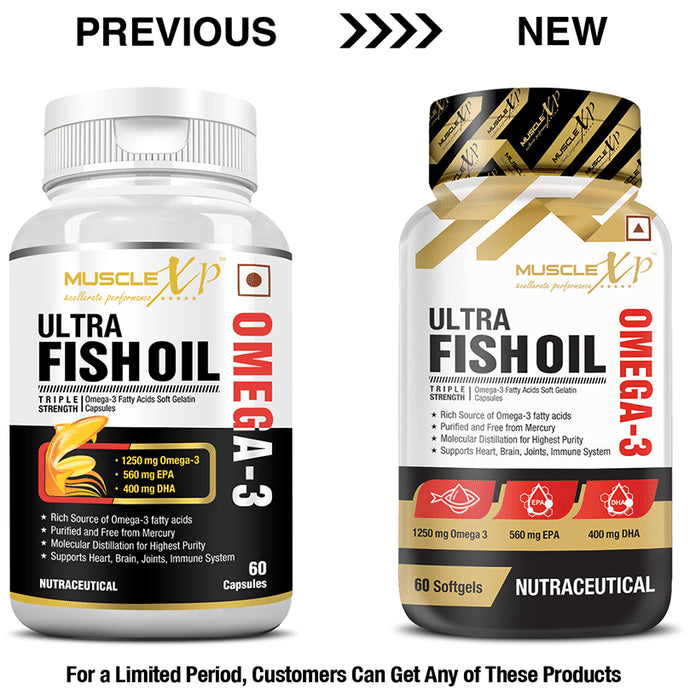 MuscleXP Ultra Fish Oil Omega 3 Triple Strength Capsule