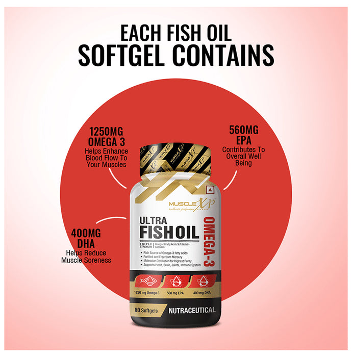MuscleXP Ultra Fish Oil Omega 3 Triple Strength Capsule