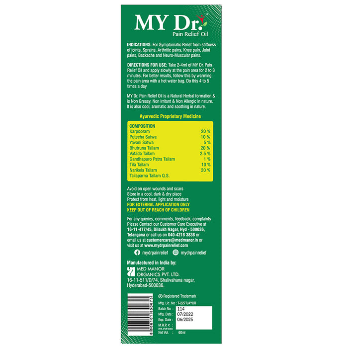 MY Dr Combo Pack of Pain Relief Oil 60gm & Cream 60gm