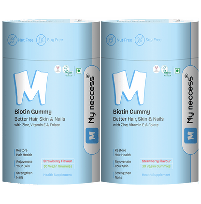 My neccess Biotin Gummy (30 Each) Strawberry - Classic Derma