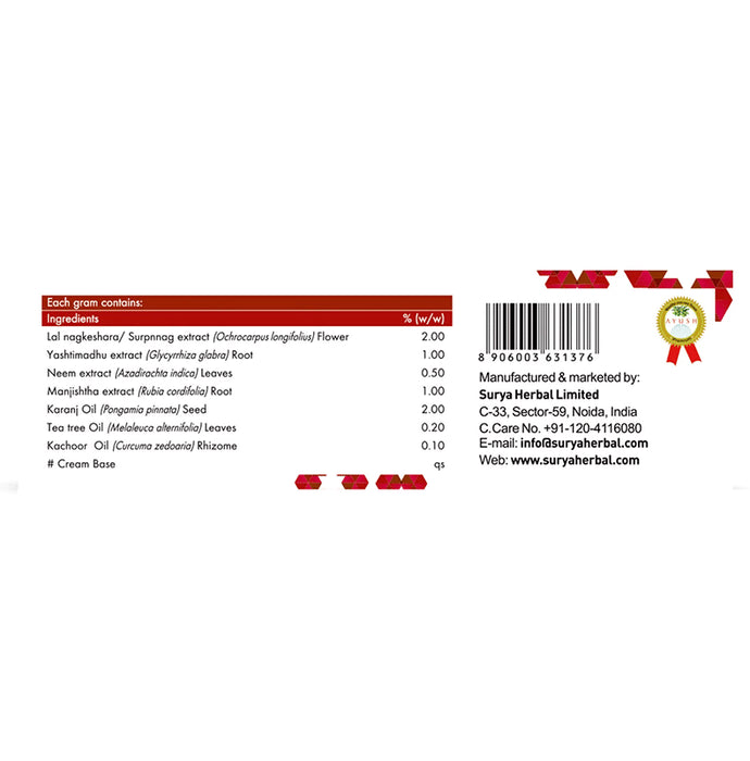 Surya Herbal Eczarel Cream (30gm Each)