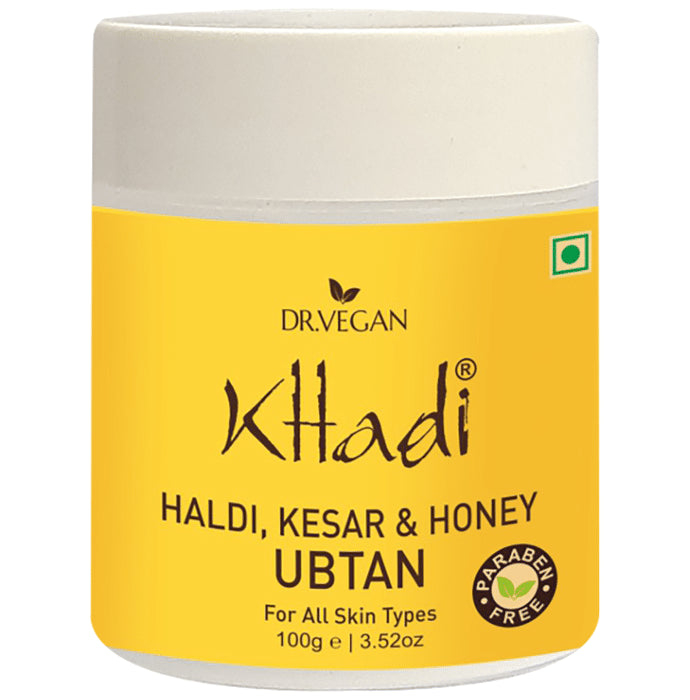Dr. Vegan Khadi Haldi, Kesar & Honey Ubtan - Classic Derma