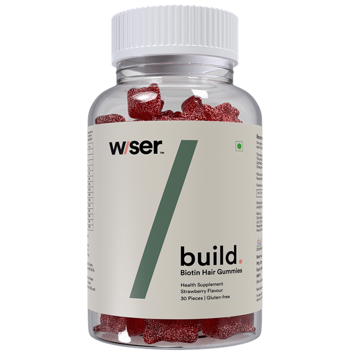 Wiser Build Biotin Hair Gummies Strawberry - Classic Derma