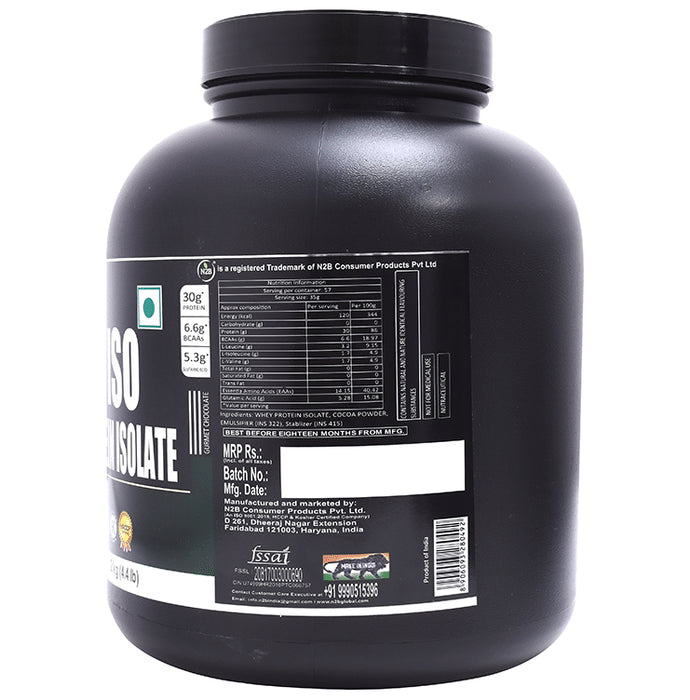 N2B ISO Whey Protein Isolate Powder | Chocolate Flavour | Nutrition Enhancer Powder Chocolate