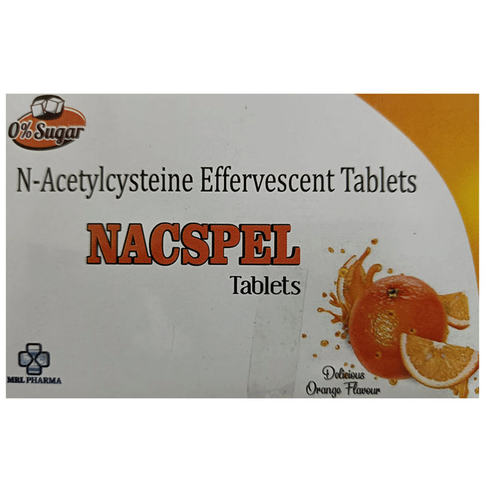 Nacspel Effervescent Tablet Orange Sugar Free - Classic Derma