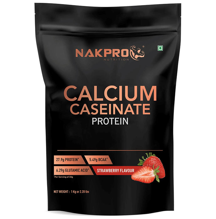 Nakpro Nutrition Calcium Caseinate Protein Powder Strawberry - Classic Derma