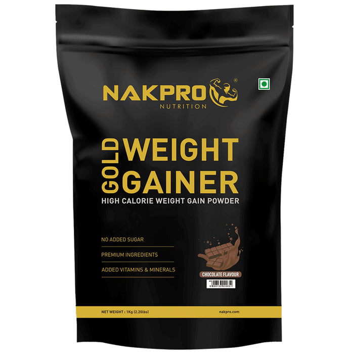 Nakpro Nutrition Gold Weight Gainer Powder Chocolate - Classic Derma