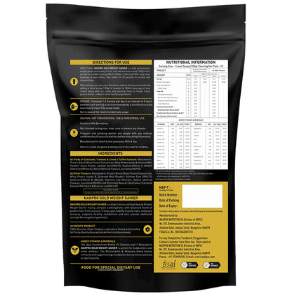 Nakpro Nutrition Gold Weight Gainer Powder Chocolate