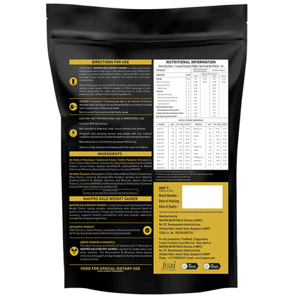 Nakpro Nutrition Gold Weight Gainer Powder Strawberry