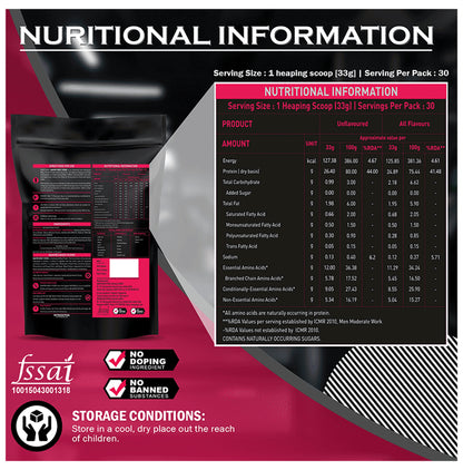 Nakpro Nutrition Whey Hydro Hydrolyzed Whey Protein Powder Strawberry