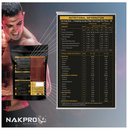 Nakpro Nutrition Whey Protein Gold for Muscle Support | Flavour Banana