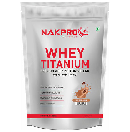 Nakpro Nutrition Whey Titanium Premium Whey Protein's Blend Coffee - Classic Derma