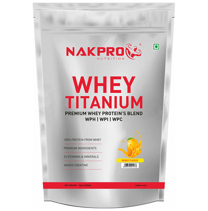 Nakpro Nutrition Whey Titanium Premium Whey Protein's Blend Mango - Classic Derma