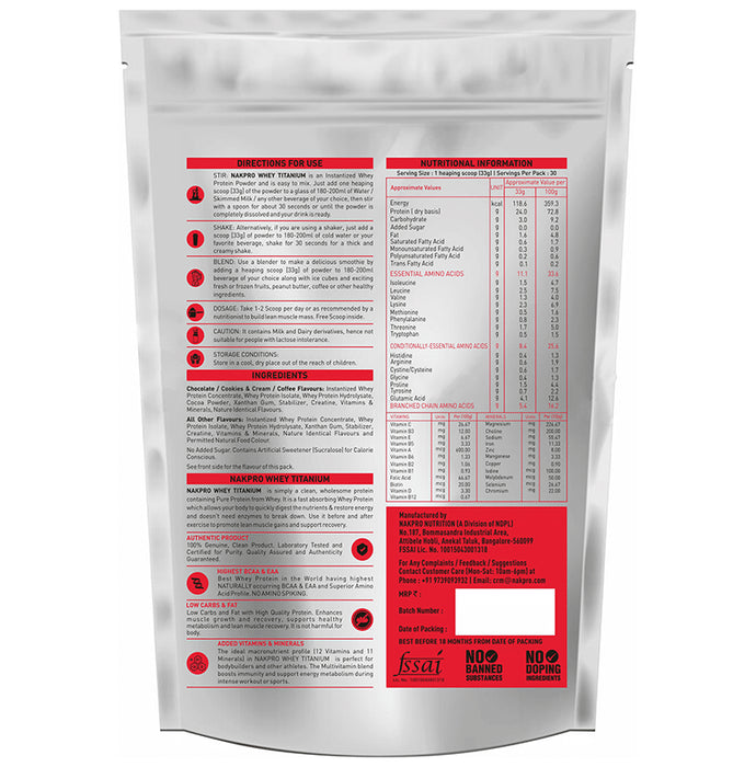 Nakpro Nutrition Whey Titanium Premium Whey Protein's Blend Mango