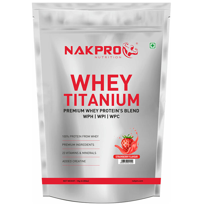 Nakpro Nutrition Whey Titanium Premium Whey Protein's Blend Strawberry - Classic Derma