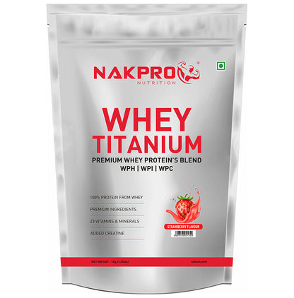 Nakpro Nutrition Whey Titanium Premium Whey Protein's Blend Strawberry - Classic Derma