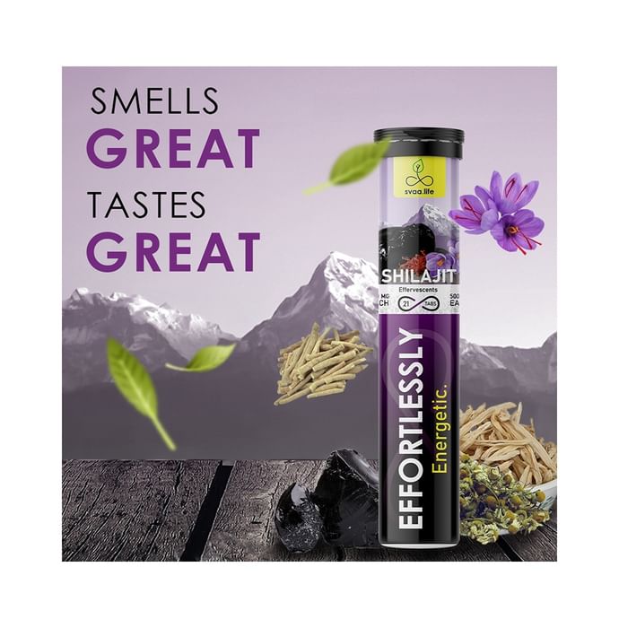 Svaa.Life Effortlessly Energetic Shilajit Effervescent Tablet (21 Each)