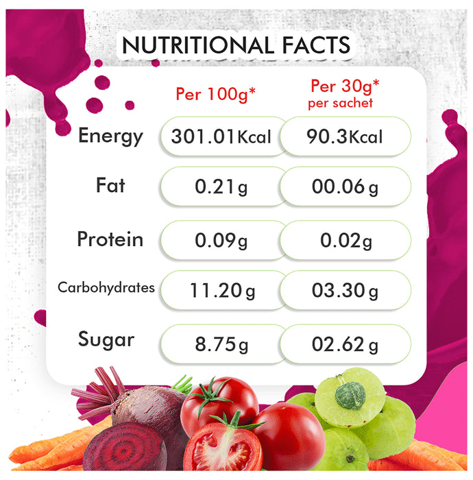 Nattfru Vegetable Juice Powder 30gm Sachet (2 Each)