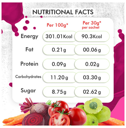 Nattfru Vegetable Juice Powder 30gm Sachet (2 Each)