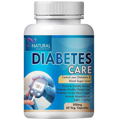 Natural Diabetes Care 500mg Veg Capsule - Classic Derma