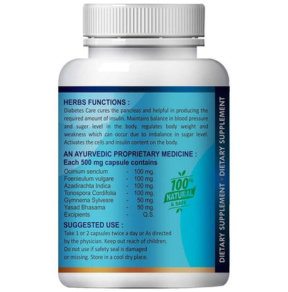 Natural Diabetes Care 500mg Veg Capsule