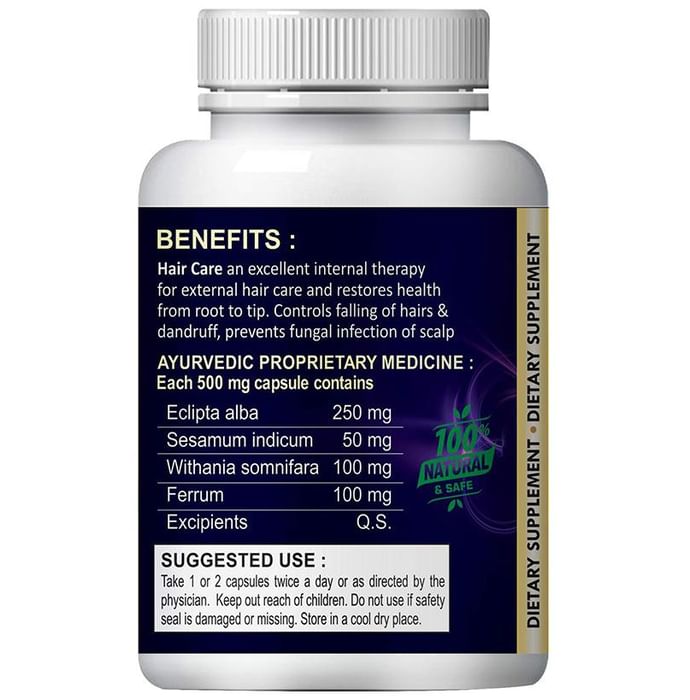 Natural Hair Care 500mg Veg Capsule
