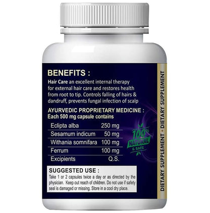 Natural Hair Care 500mg Veg Capsule