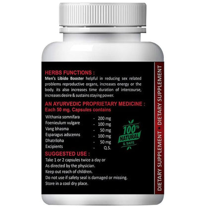 Natural Men's Libido Booster 500mg Veg Capsule