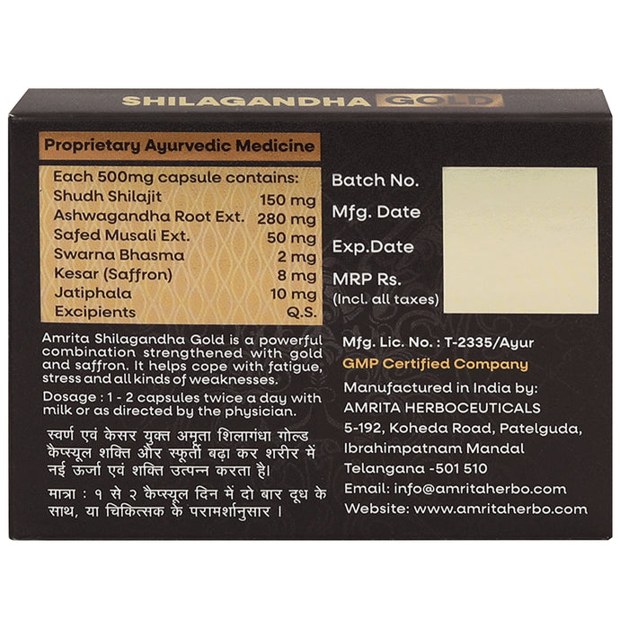 Amrita Shilagandha Gold Capsule