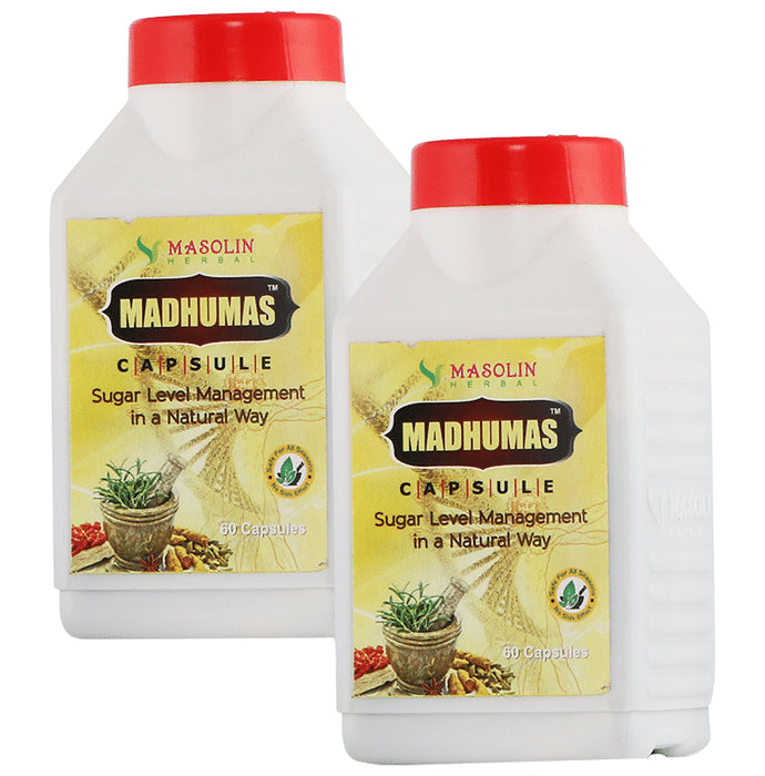 Masolin Herbal Madhumas Capsule (60 Capsule) - Classic Derma
