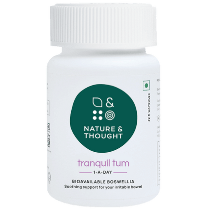 Nature & Thought Tranquil Tum Boswellia Capsule | Soothing Support for Irritable Bowel - Classic Derma