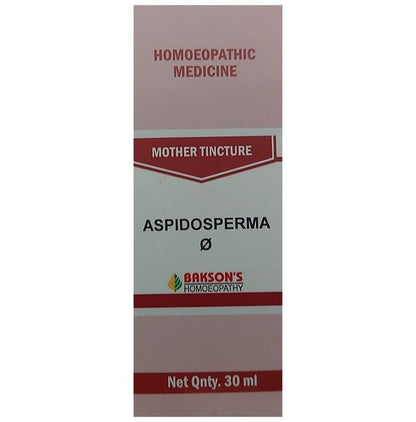 Bakson's Homeopathy Aspidosperma Q Mother Tincture - Classic Derma