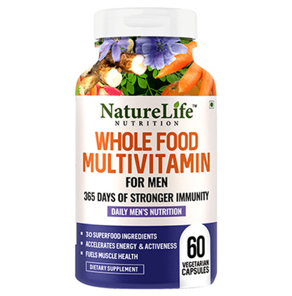 Nature Life Nutrition Whole Food Multivitamin for Men Vegetarian Capsule - Classic Derma