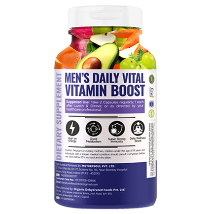 Nature Life Nutrition Whole Food Multivitamin for Men Vegetarian Capsule
