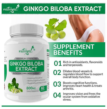 Natureal Ginkgo Biloba Extract 800mg Capsule