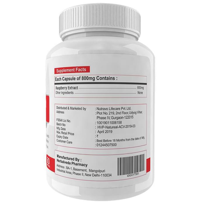 Natureal Raspberry Ketone 800mg Capsule