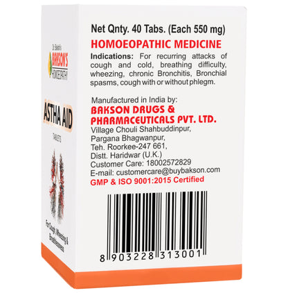 Bakson's Homeopathy Astha Aid Tablet