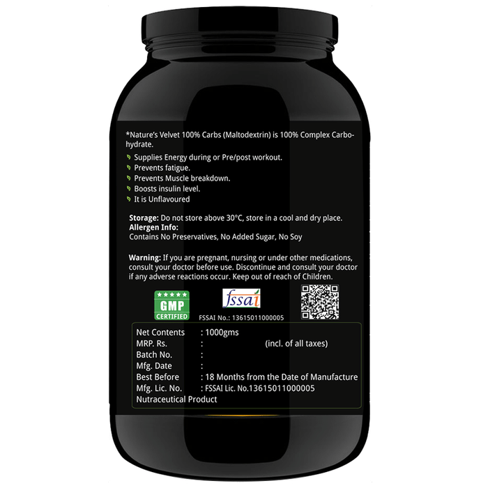 Nature's Velvet 100% Carbs Powder Unflavoured