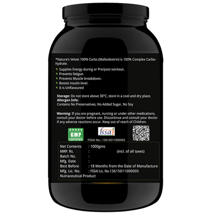 Nature's Velvet 100% Carbs Powder Unflavoured