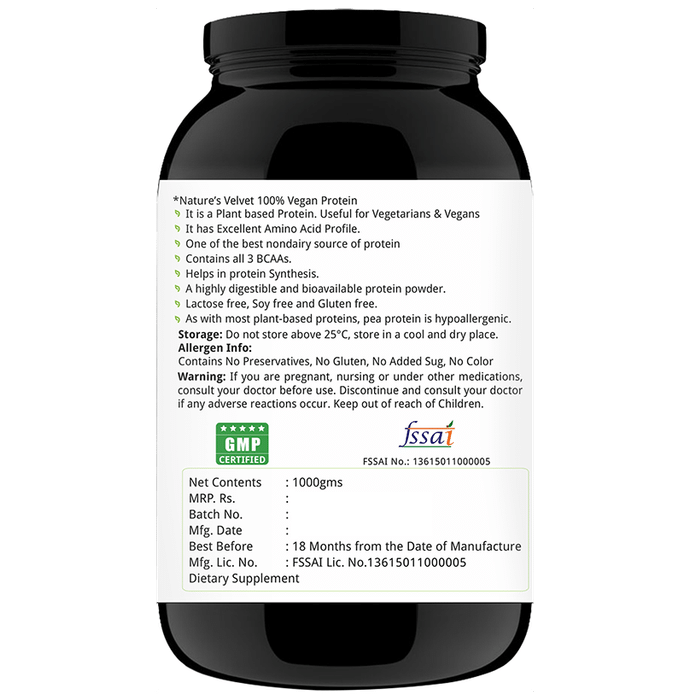 Nature's Velvet 100% Vegan Protein Powder
