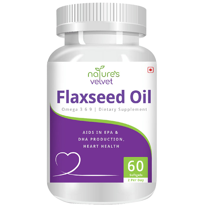 Nature's Velvet Flaxseed Oil 1000mg Capsule - Classic Derma