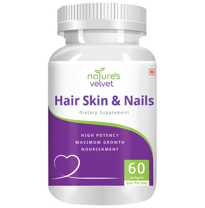 Nature's Velvet Hair, Skin and Nails Soft Gelatin Capsule - Classic Derma