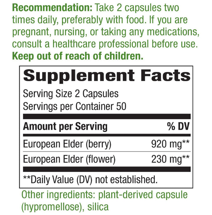 Nature's Way Black Elderberry Vegan Capsule