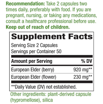 Nature's Way Black Elderberry Vegan Capsule