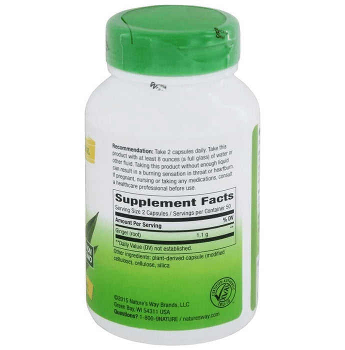 Nature's Way Ginger Root 550mg Vegetarian Capsule