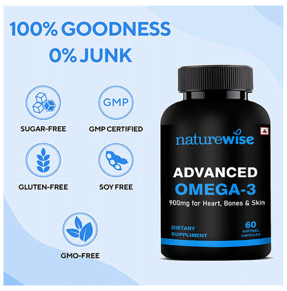 Naturewise Advanced Omega 3 900mg Softgel Capsule (60 Each)
