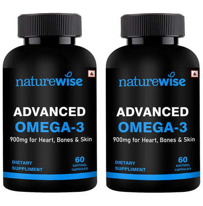Naturewise Advanced Omega 3 900mg Softgel Capsule (60 Each) - Classic Derma